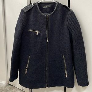 Zara Trafaluc Coat/ Jacket Black and Dark Navy